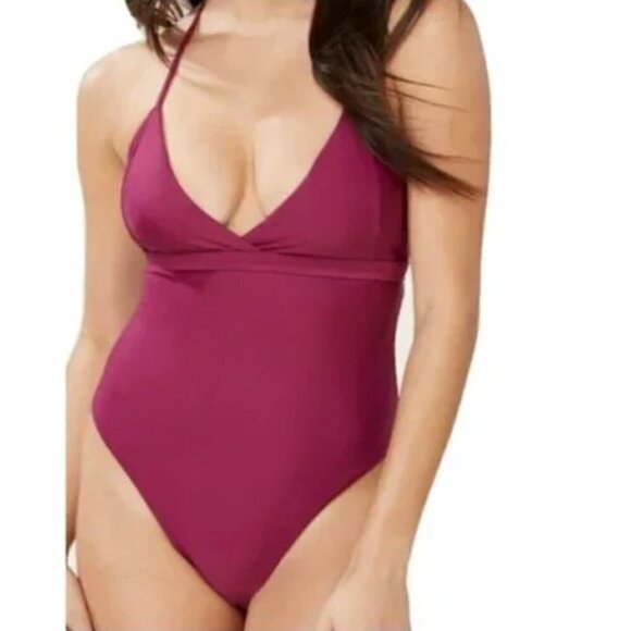 Andie Swim Lagos One Piece Swimsuit Plum Size Large NWT - Picture 1 of 12